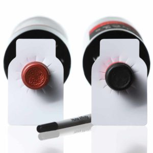 Plastic Reusable Wine Bottle Tags - 200 Count Plain White Plastic Wine Cellar Labels